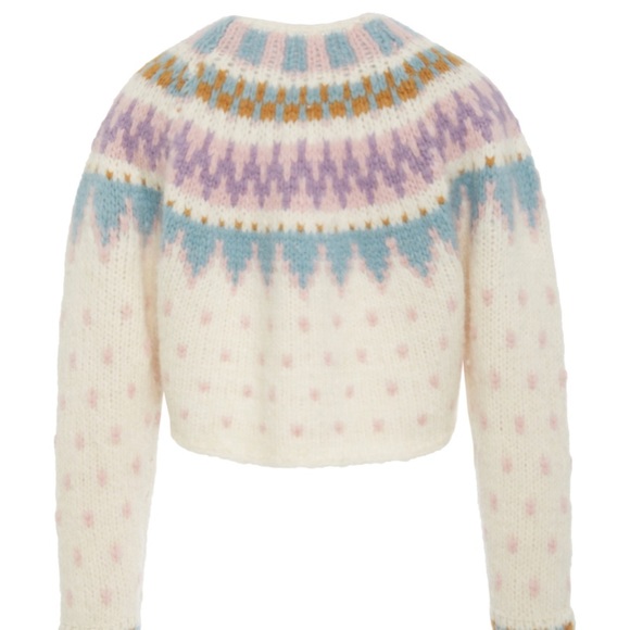 LoveShackFancy LSF Megan Crop Cardigan Sweater - Picture 3 of 12